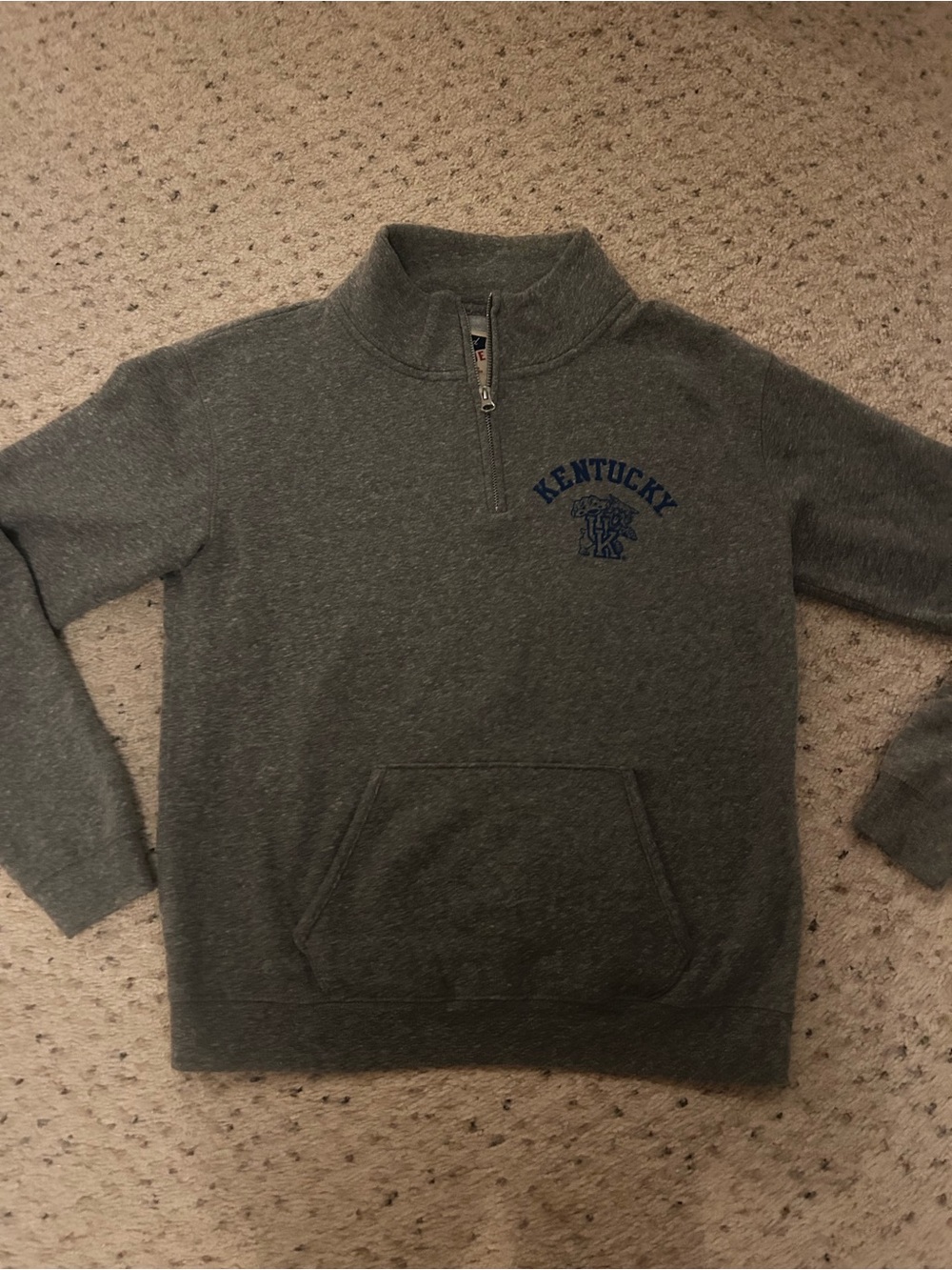 University of Kentucky Quarter-Zip Pullover Hoodie - Gray wildcats
